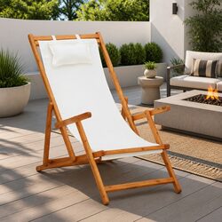 Cream Fabric Beach Chair: Elevate Your Outdoor Experience