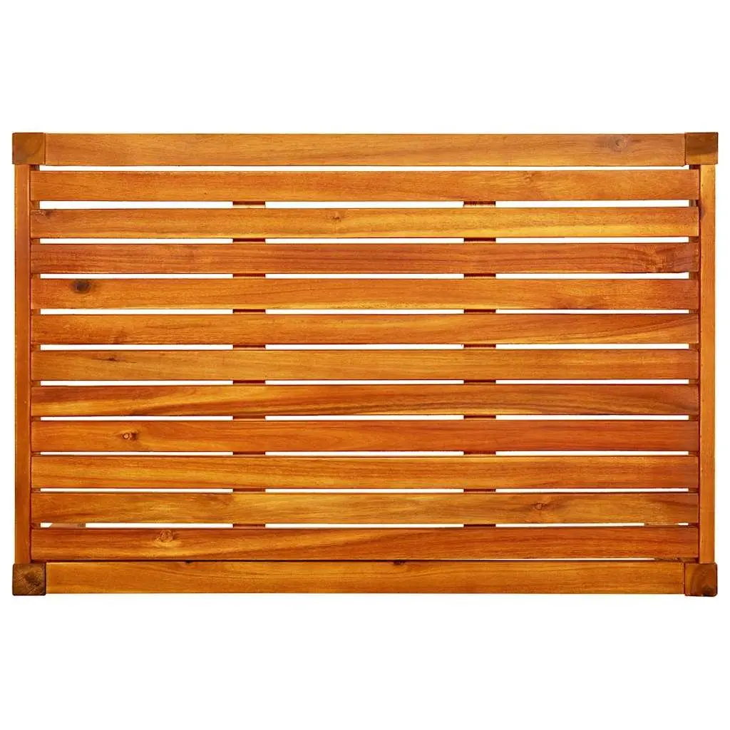 Brown Outdoor Garden Table Acacia Wood 85x57x29cm Easy Clean Indoor Patio Furniture