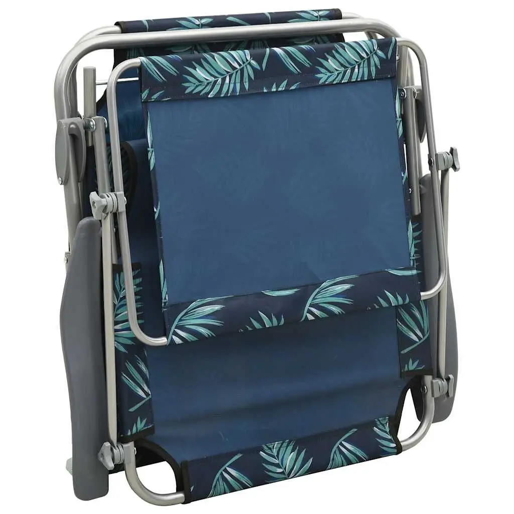 Sun Lounger Adjustable Backrest Canopy Foldable Beach Garden Lounger Green