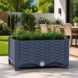Transform Your Space with Our 40x40x23cm Grey Garden Planter