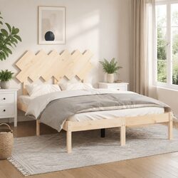 Enhance Your Bedroom with This Solid Wood Bed Frame 135x190 cm