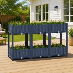 Elevate Your Space with a Two-Shelf Garden Bed 120x40x71cm