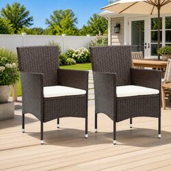 Stylish Garden Seating: Outdoor Dining Chairs, 2 Pack