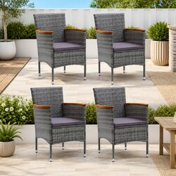 Enhance Your Outdoor Space with Grey Dining Chairs Set