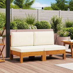 Enhance Your Garden with These Middle Sofas in Cream