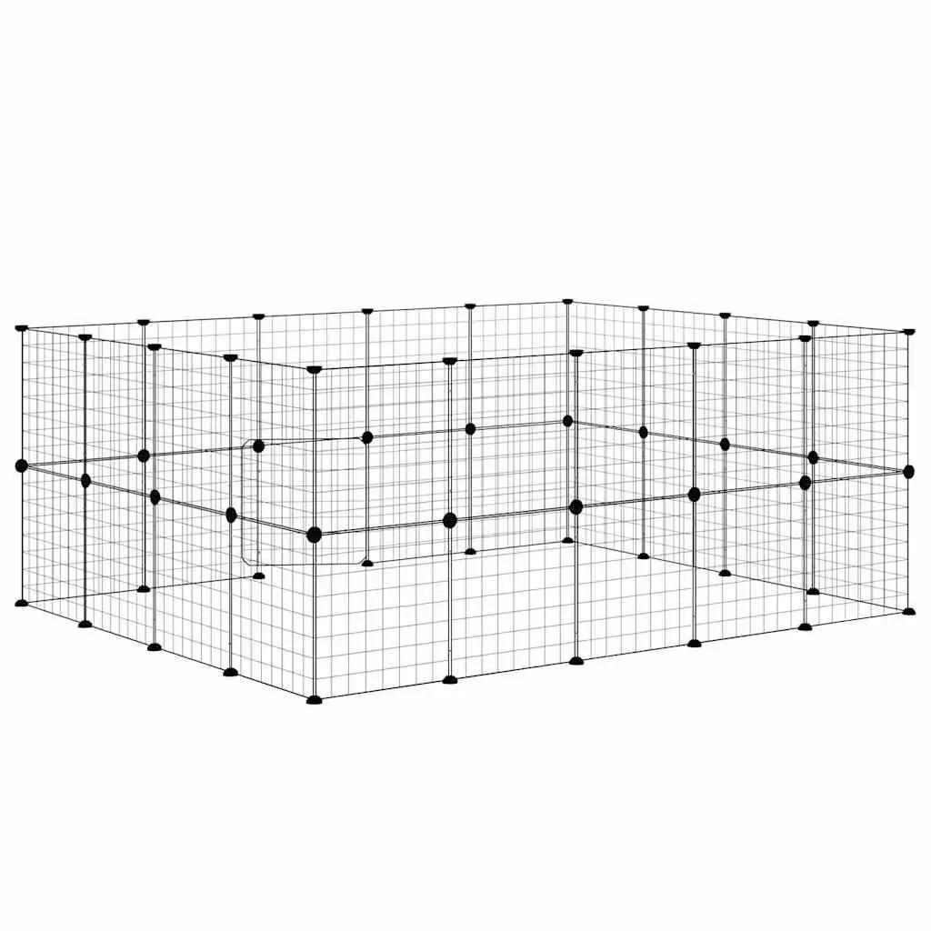 36 Panel Pet Cage Enclosure 175x140x70 cm DIY Assembly with Door