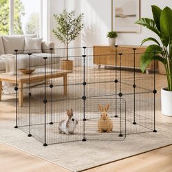 Enhance Your Space with a 20-Panel Black Pet Cage