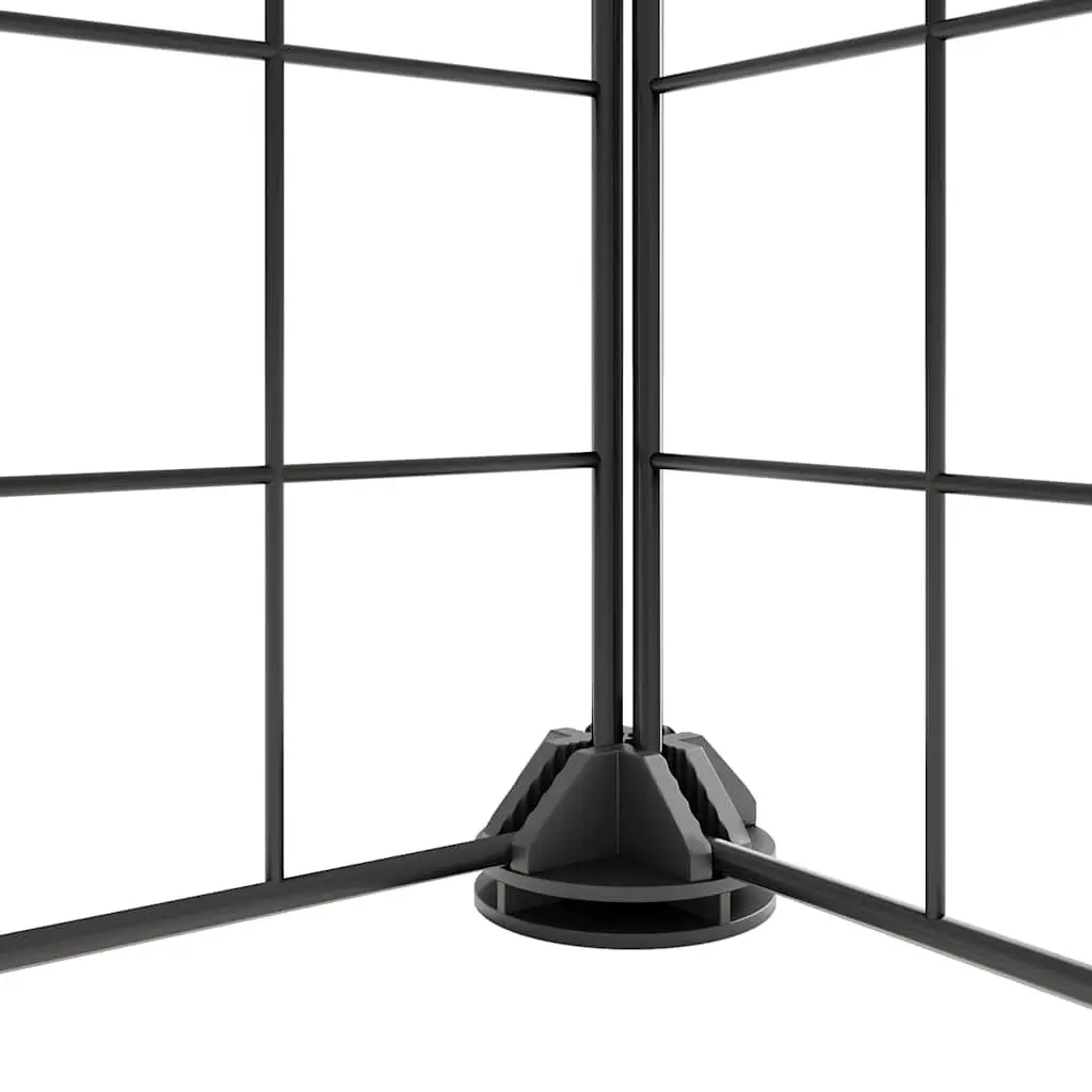 Small Animal Enclosure 28 Panel 35x35cm Black Steel with Door