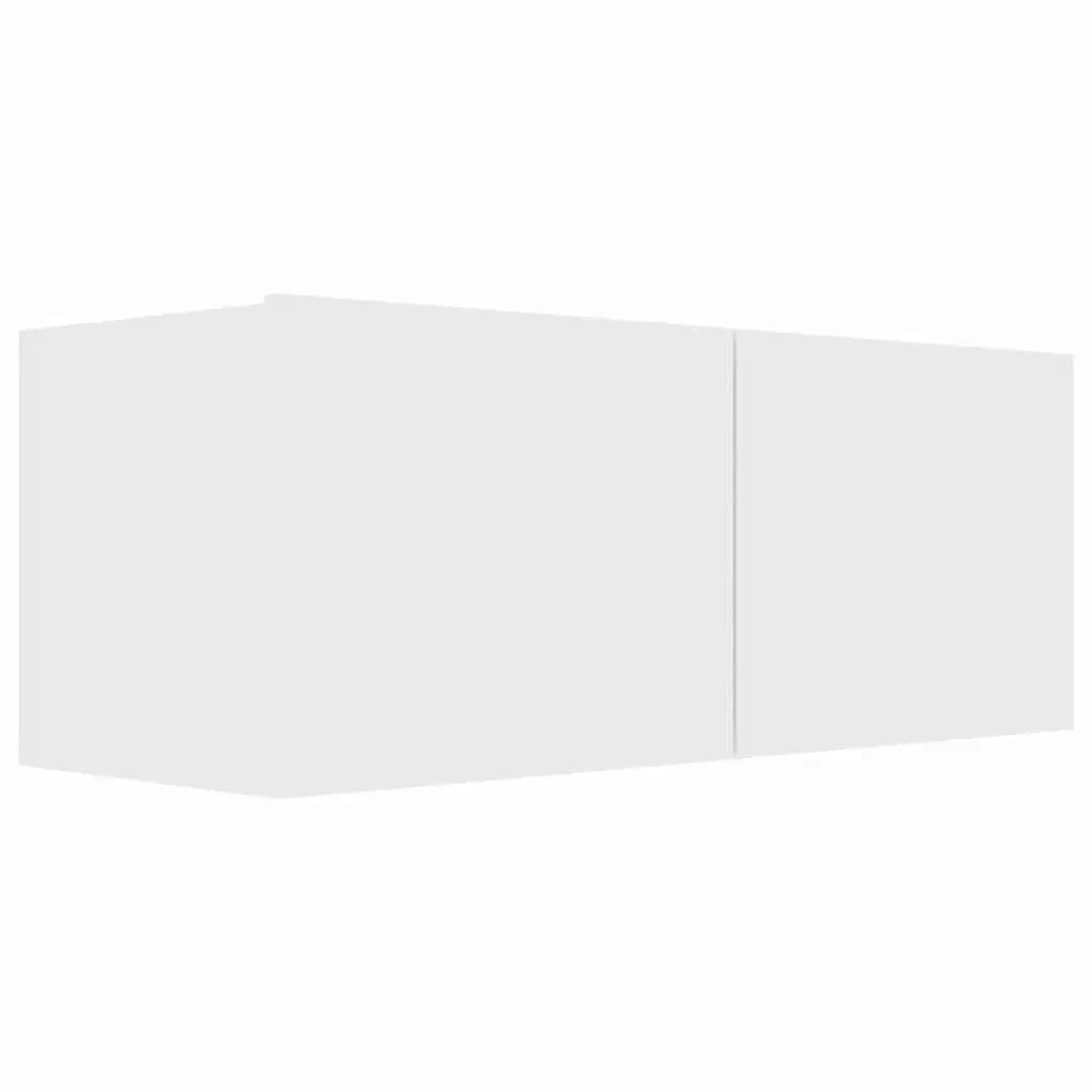 6 Piece Engineered Wood TV Cabinet Set Wall-Mounted Storage Unit White Finish