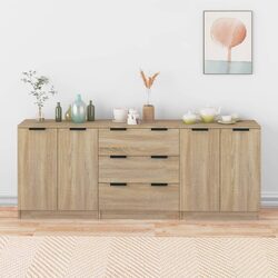 Enhance Your Home with a 3 Piece Sideboard Cabinet Set