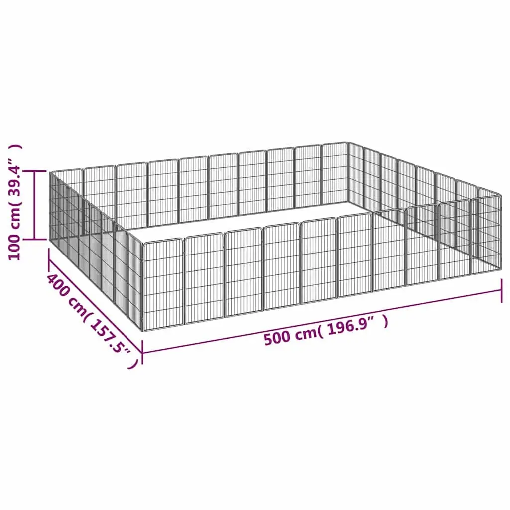 Dog Playpen 36 Panel Portable Heavy Duty Powder Coated Steel Indoor Outdoor Exercise Enclosure