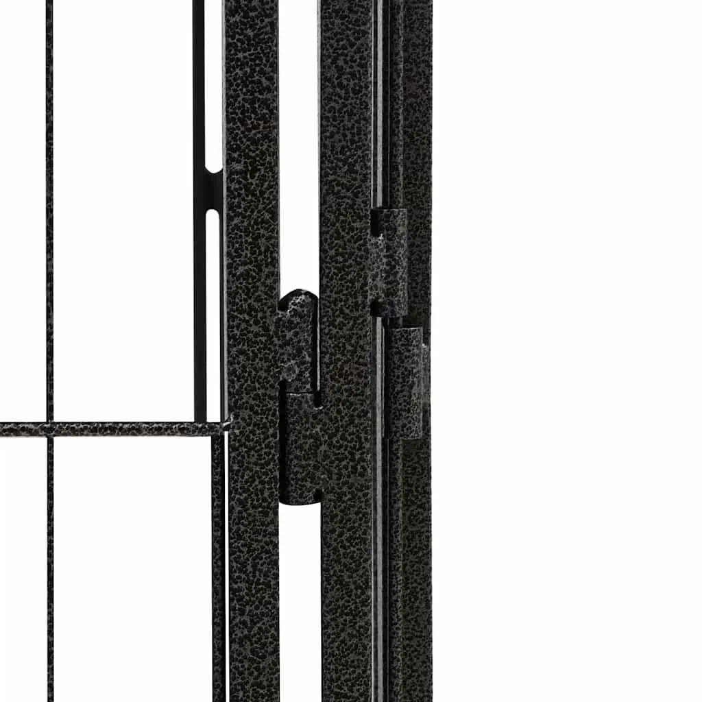 12 Panel Dog Playpen 100x50cm Powder-Coated Steel Heavy-Duty Outdoor Pet Enclosure