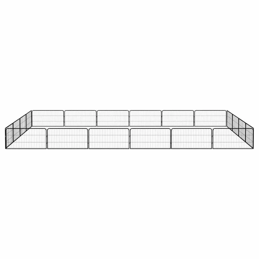Dog Playpen 20 Panel Outdoor Exercise Pen Sturdy Powder Coated Steel Construction Flexible Assembly
