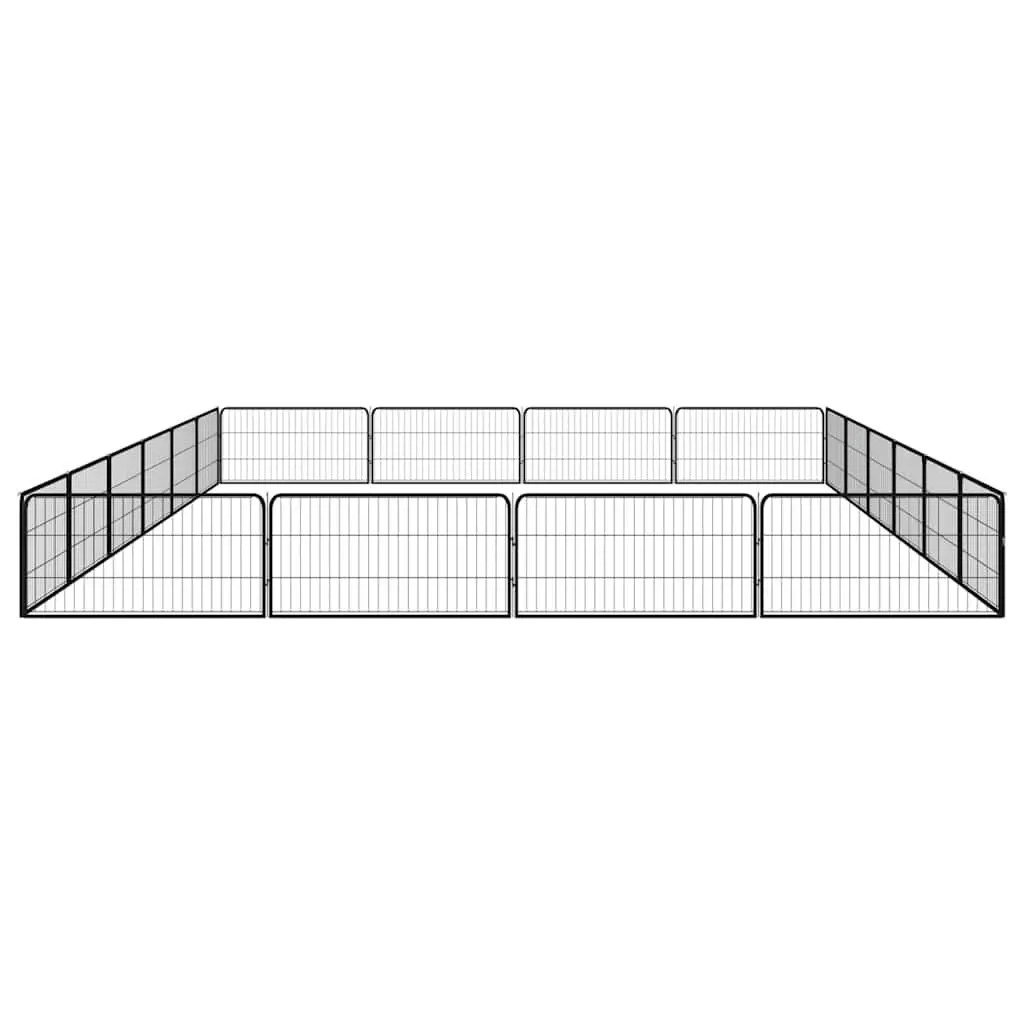 Dog Playpen 20 Panel Outdoor Exercise Pen Sturdy Powder Coated Steel Construction Flexible Assembly