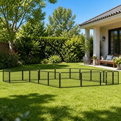 Stylish Black Dog Playpen 16 Panels - Enhance Your Space
