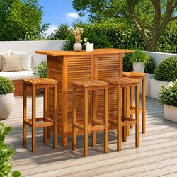 Enhance Your Outdoor Living with This 5 Piece Bistro Set