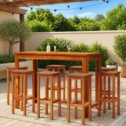 Enhance Your Outdoor Space with This 9-Piece Bar Set