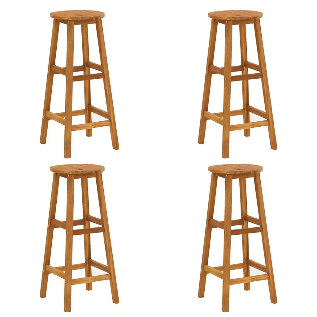 Garden Bar Set 9 Piece Solid Acacia Wood Bistro Table Stools Outdoor Furniture