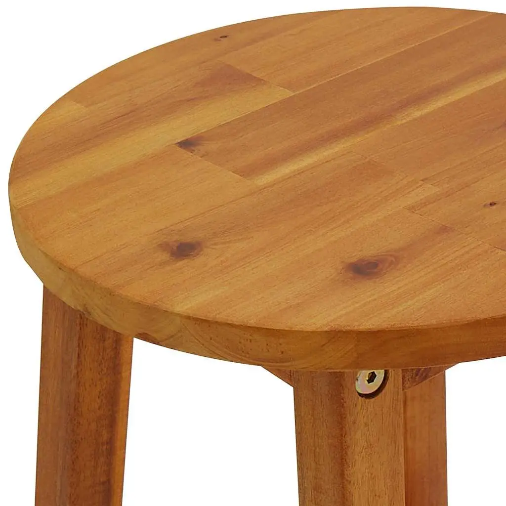 Garden Bar Set 9 Piece Solid Acacia Wood Bistro Table Stools Outdoor Furniture