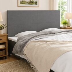Enhance Your Bedroom with a Dark Grey Adjustable Headboard