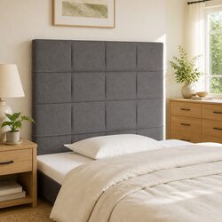 Elevate Your Bedroom with a Dark Grey Adjustable Headboard