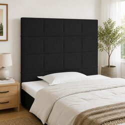 Enhance Your Bedroom with a Stylish Black Fabric Headboard