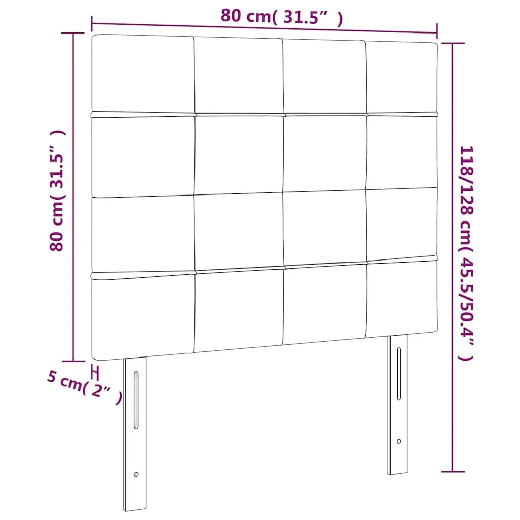 Adjustable Height Dark Grey Velvet Headboard with Sturdy Wooden Legs for Bedroom Furniture