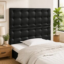 Enhance Your Bedroom with a Black Faux Leather Headboard
