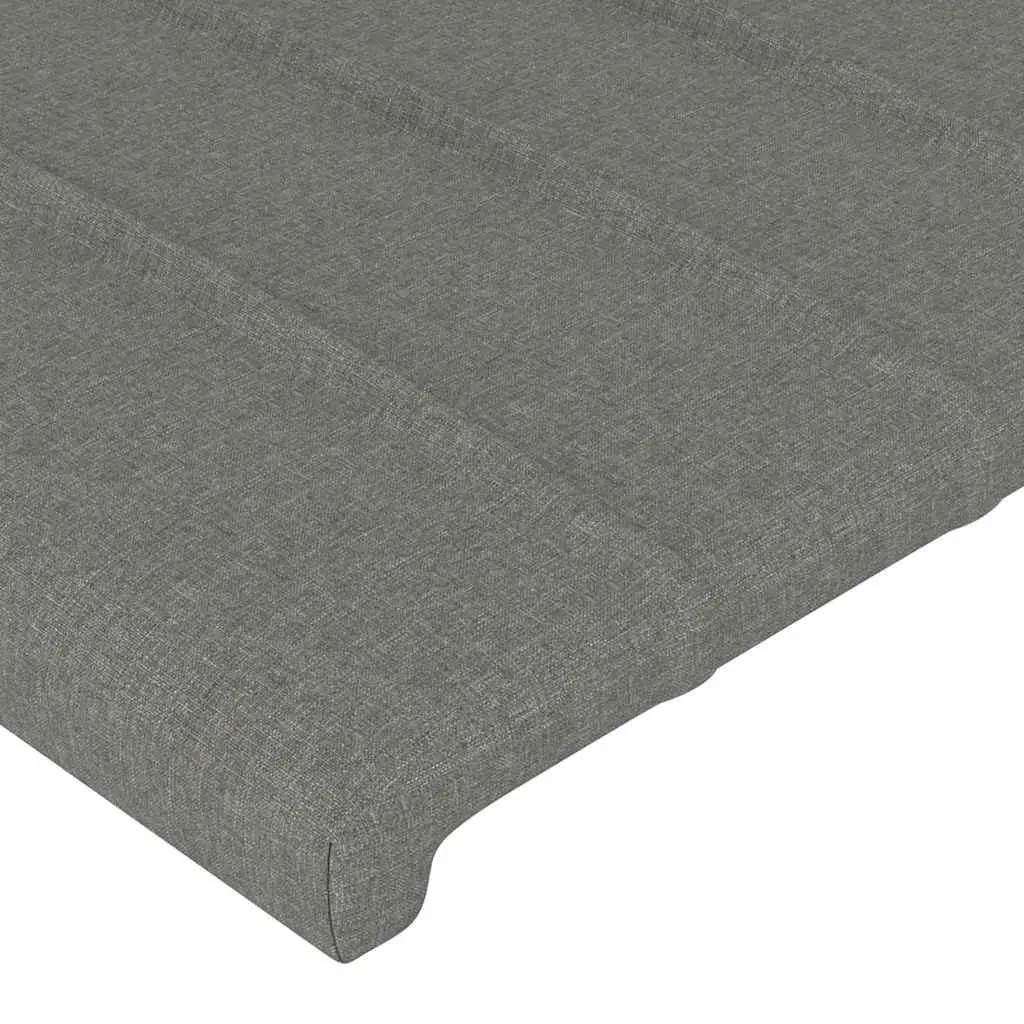 Headboard Dark Grey 160x5x118 cm Fabric Adjustable Height Back Support Bedroom Furniture