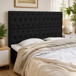 Enhance Your Bedroom with a Chic Black Fabric Headboard
