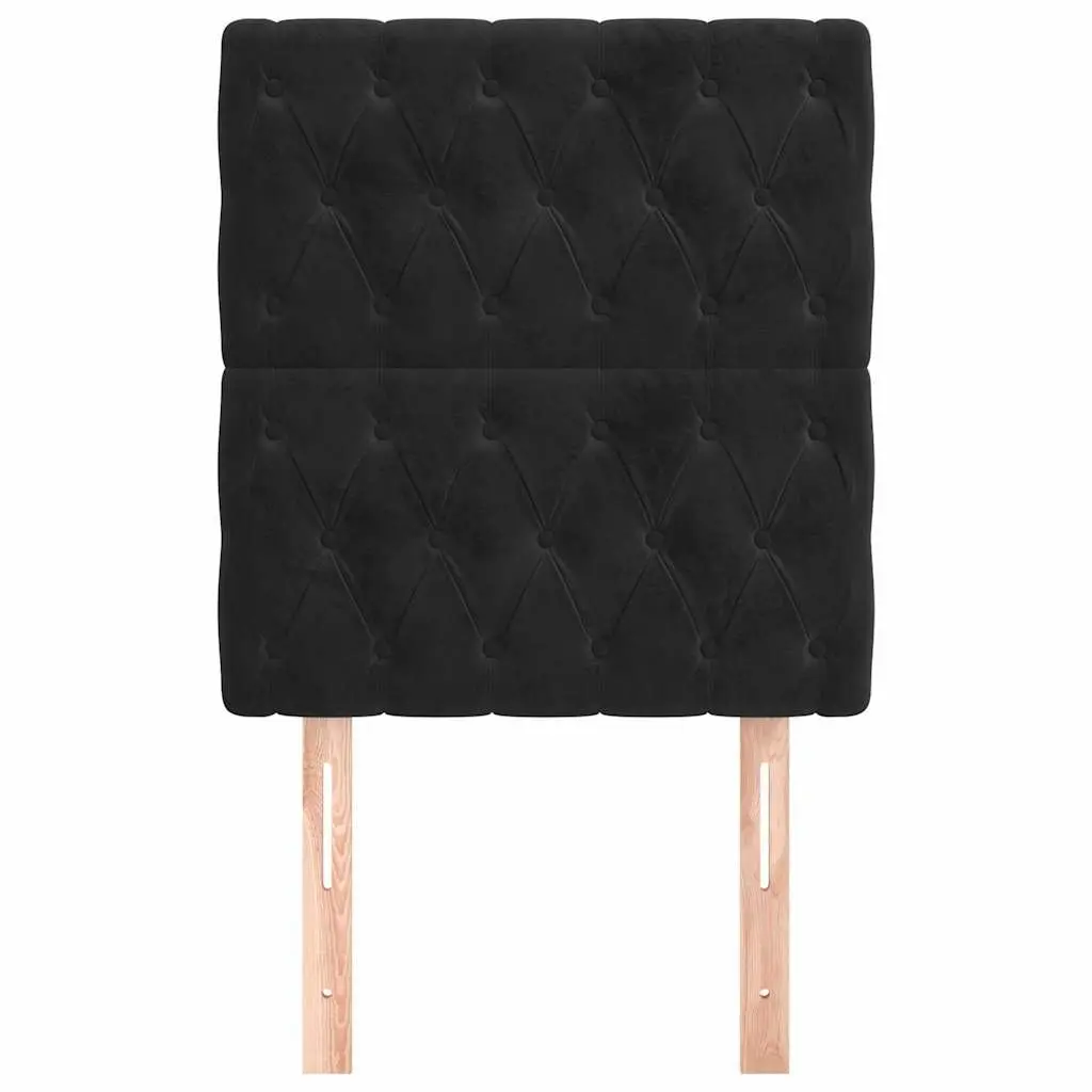 Headboard Black 80x7x118128 cm Velvet Soft Upholstered Bedroom Back Support