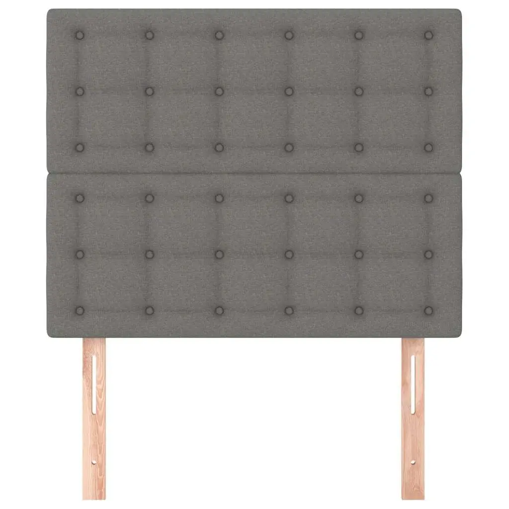Headboard Dark Grey 100x5x118128 cm Fabric Adjustable Height Bedroom Bed Support