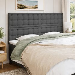 Elevate Your Bedroom with a Dark Grey Adjustable Headboard