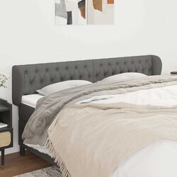 Grey Headboard with Ears for Enhanced Bedroom Aesthetics