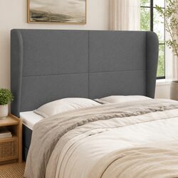 Elevate Your Space with Grey Ear-Design Headboard