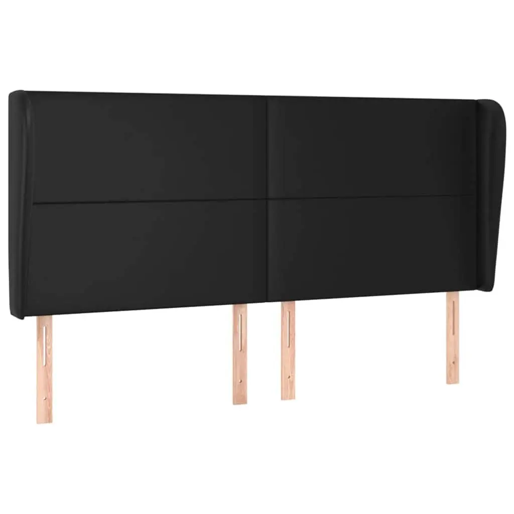 Faux Leather Headboard 163cm Black Adjustable Height Back Support Furniture