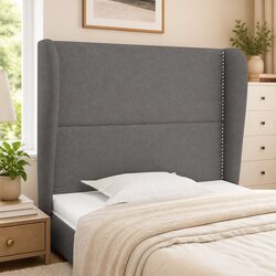 Upgrade Your Bedroom with an 83cm Grey Fabric Headboard