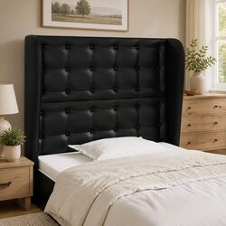 Elevate Your Bedroom Aesthetic with a Black Faux Leather Headboard