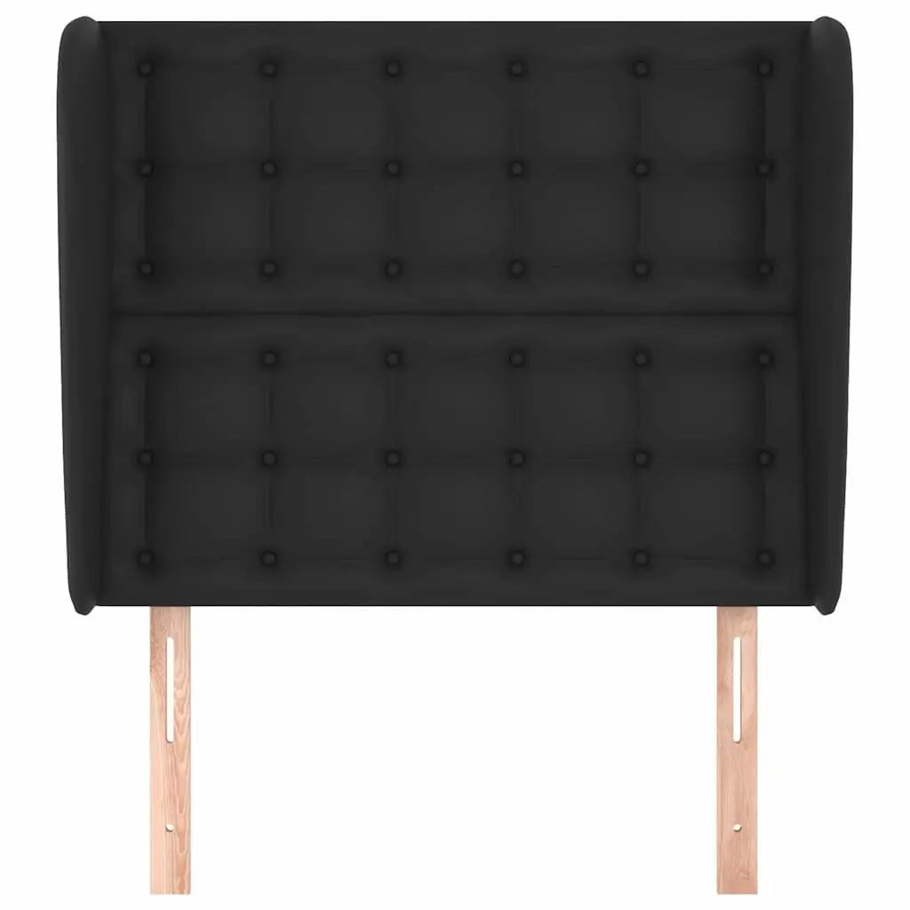 Headboard 83 cm Black Faux Leather Upholstery Back Support