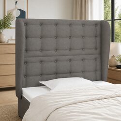 Enhance Your Bedroom with a Grey Fabric Headboard 103 cm