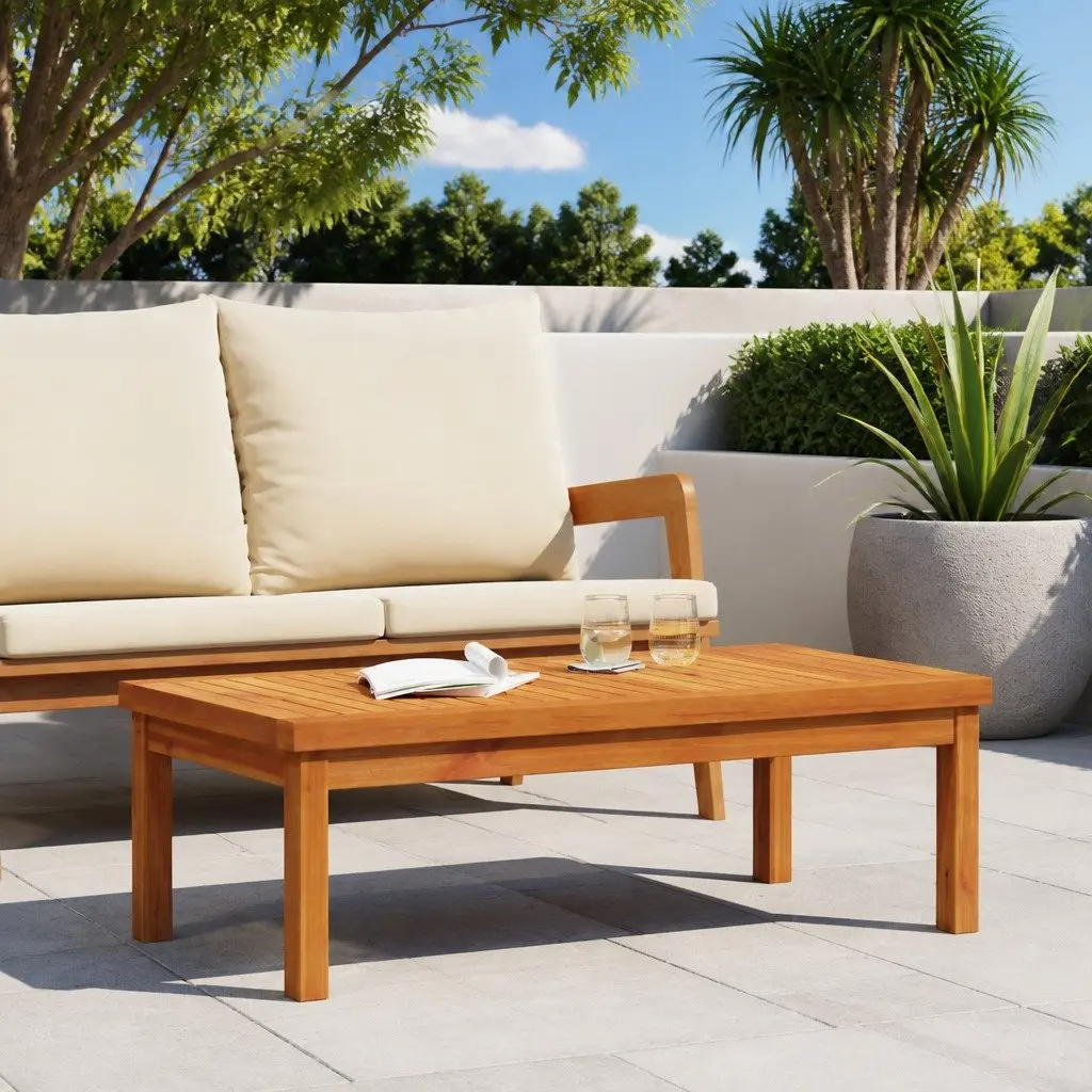 Outdoor Coffee Table 100x50x33 cm Solid Wood Patio Garden Deck Furniture Brown