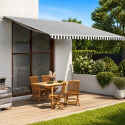Enhance Your Outdoor Space with Anthracite White Awning Fabric 5x3.5m