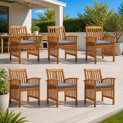 Enhance Your Outdoor Space with 6 Grey Dining Chairs