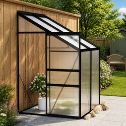 Elegant Anthracite Garden Greenhouse for Hobbyists