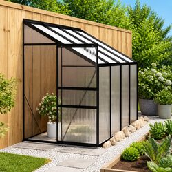 Elegant Garden Plant Shelter: Anthracite Aluminium Greenhouse