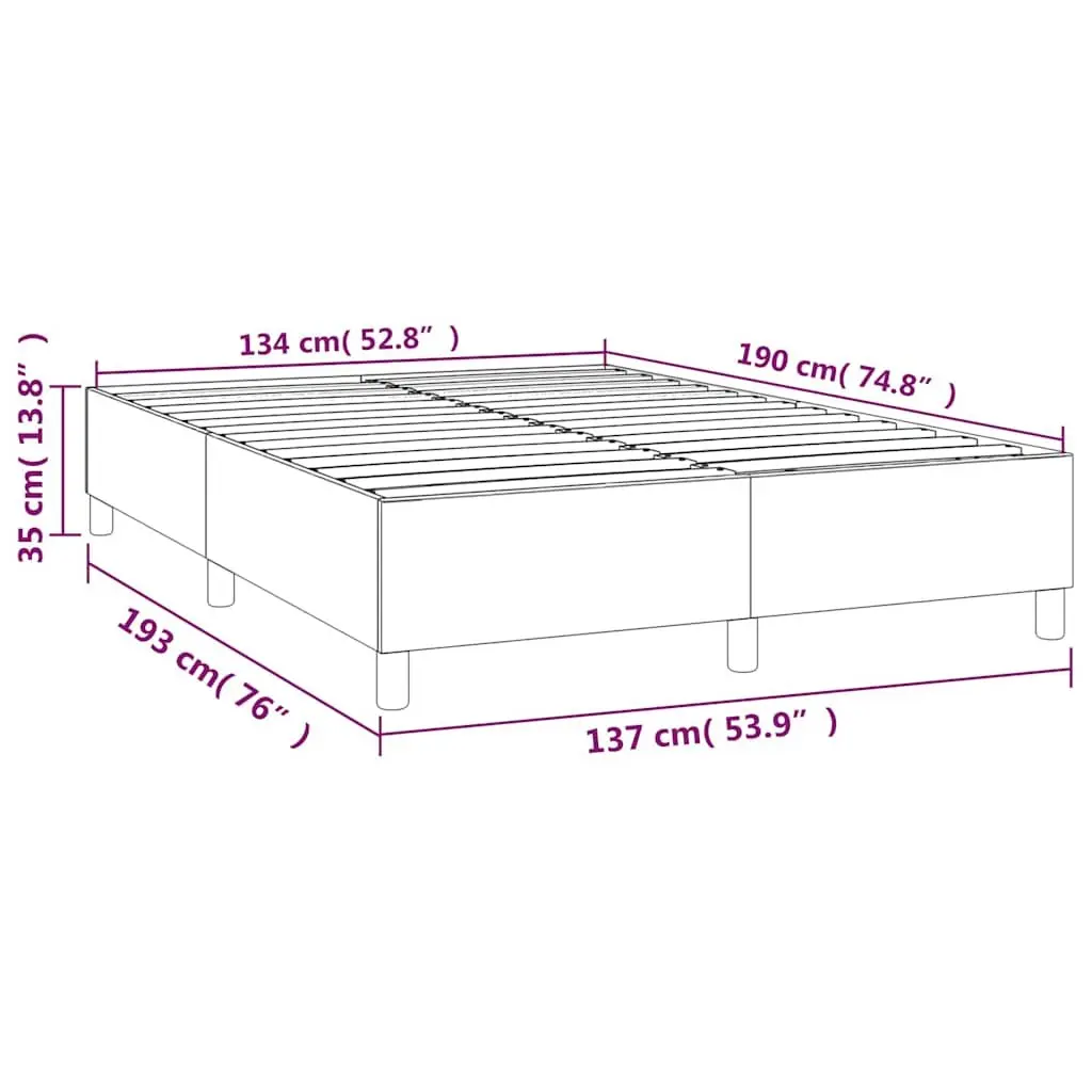 Double Box Spring Bed Frame Black Velvet Supportive Foundation with Plywood Slats