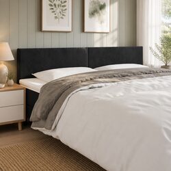 Enhance Your Bedroom with Black Velvet LED Headboard 160 cm