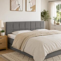 Transform Your Bedroom with this Grey LED Headboard