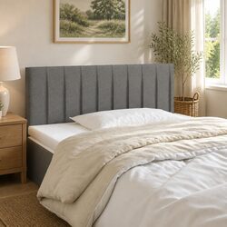 Enhance Your Bedroom with a Modern Grey LED Headboard
