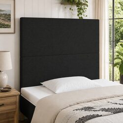 LED Headboard 100 cm Black Fabric Bed Back Support with Colourful Lights